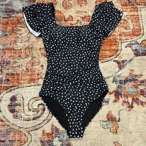 NWT Eomenie Tummy Control One Piece Swimsuit Ruffle Ruched Slimming‎ Swimwear